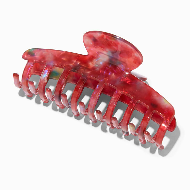 Magenta Stained Glass Medium Hair Claw,