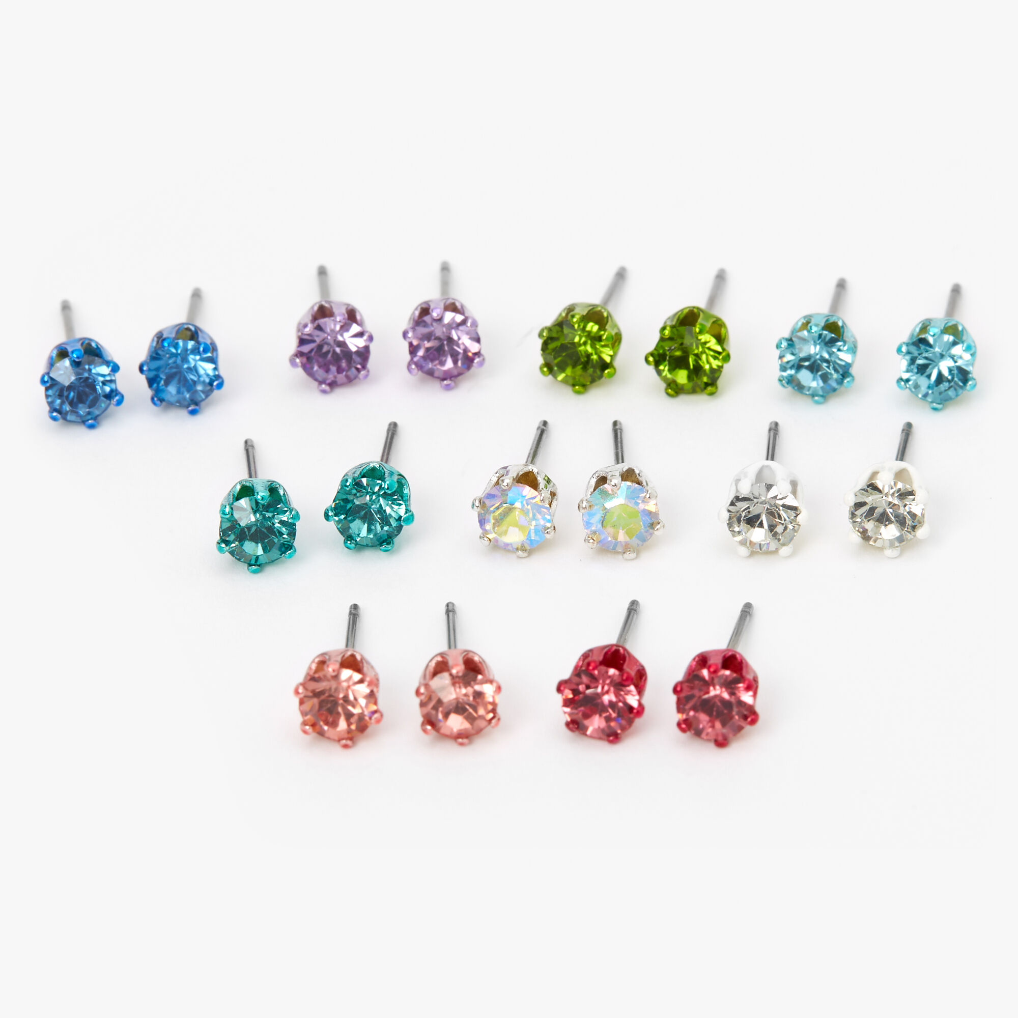 Coloured discount stud earrings
