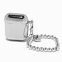 Electro Silver Earbud Case Cover with Wristlet - Compatible with Apple AirPods&reg;,