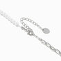 Silver &amp; Pearl Cross Necklace &amp; Drop Earrings Set - 2 Pack,