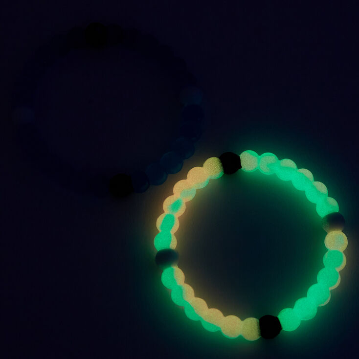 Glow in The Dark Blue & Pink Fortune Stretch Bracelet - 2 Pack