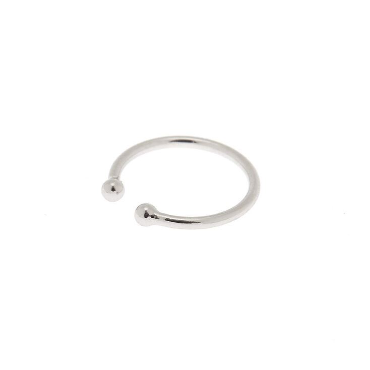 Silver Horseshoe Faux Nose Ring,