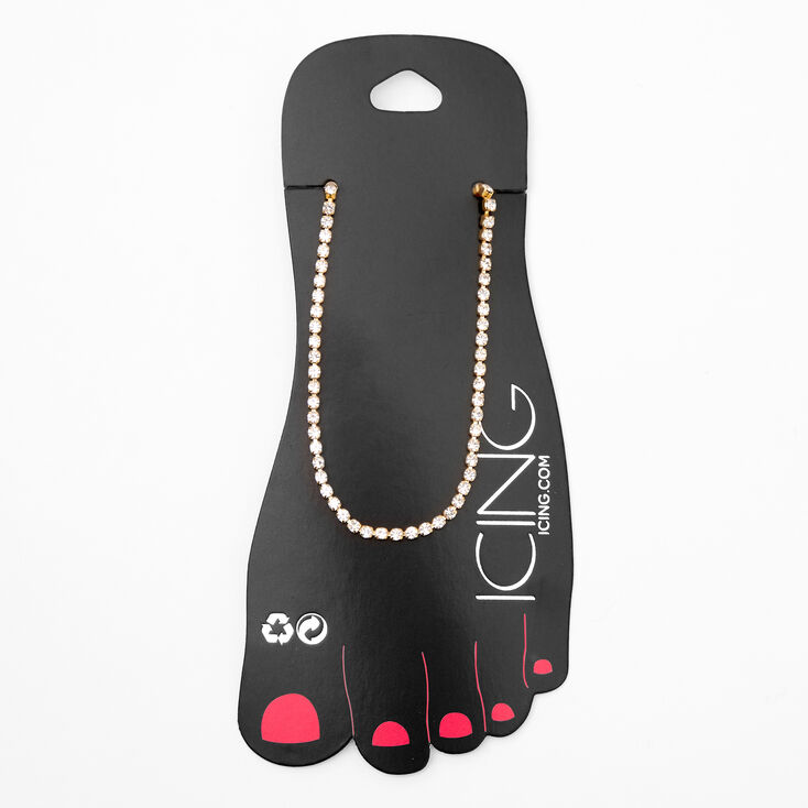 Rose Gold Rhinestone Anklet,