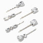 Glam Crystal Bobby Pins - 6 Pack,