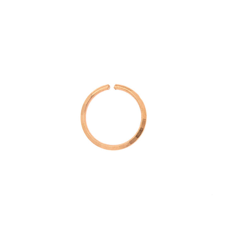 Sterling Silver Rose Gold 20G Lazer Cut Hoop Nose Ring,