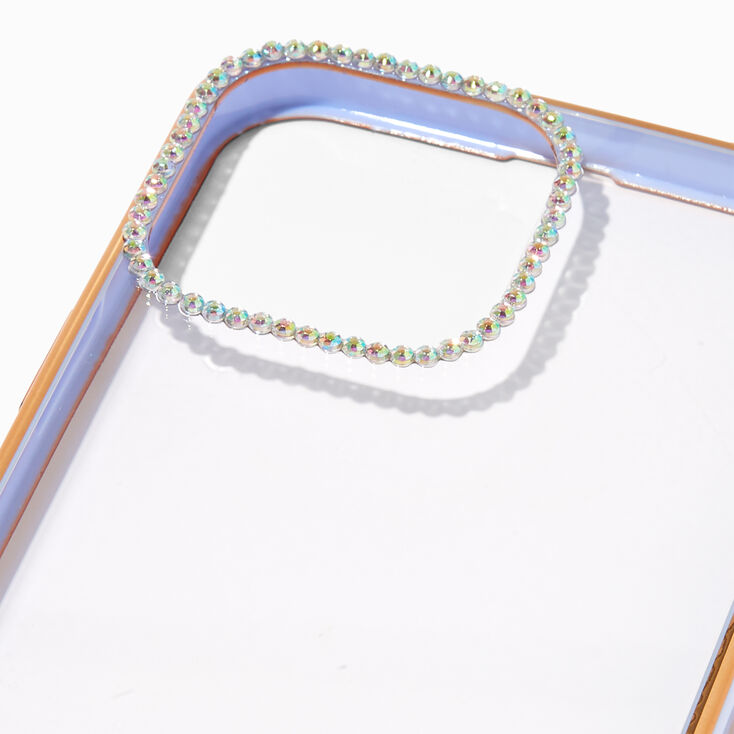 Embellished Clear/Lavender Phone Case - Fits iPhone&reg; 13 Pro Max,