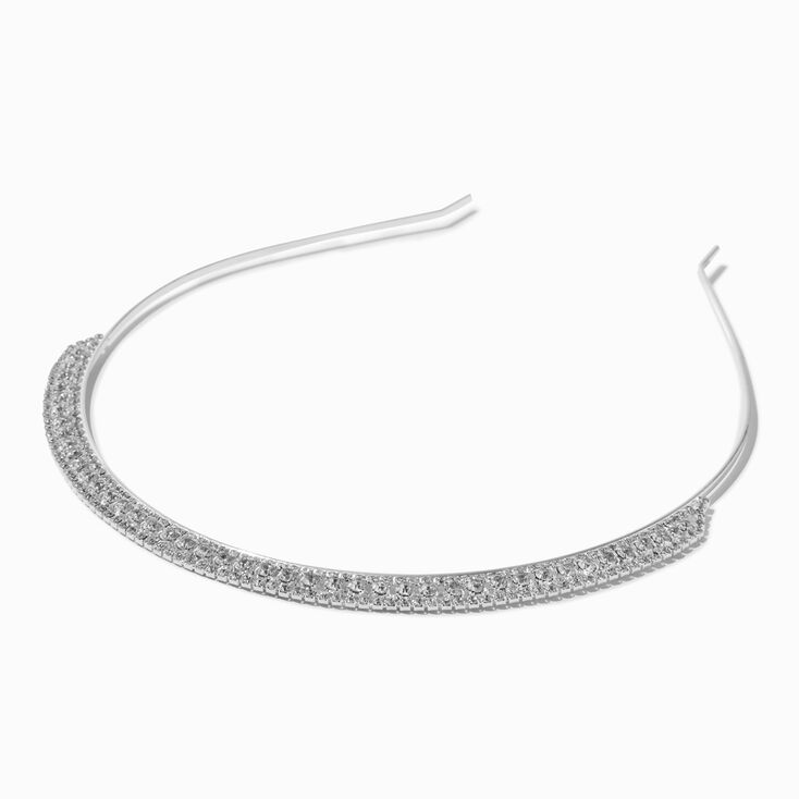 Silver-tone Rhinestone Embellished Headband,