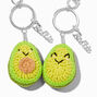 Best Friends Happy Avocado Crocheted Keychains - 2 Pack,