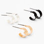 Mixed Metal Mini Hoop Earrings - 3 Pack,