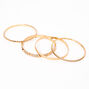 Gold Studded Rhinestone &amp; Glitter Bangle Bracelets - 4 Pack,