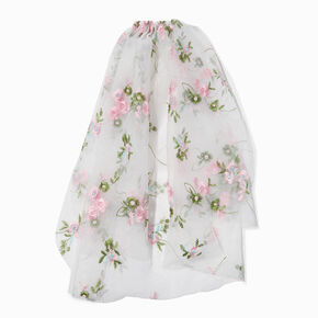 Embroidered Floral Veil,