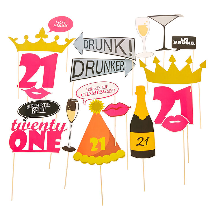Twenty First Birthday Photo Props | Icing US
