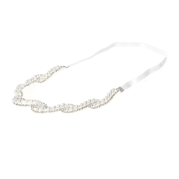 Rhinestone & Pearls Wave Headwrap,