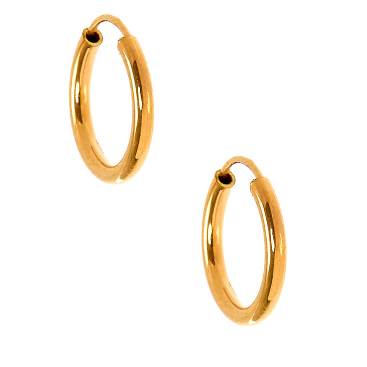 18kt Gold Plated Cubic Zirconia Mixed Crystal Stud &amp; Hoop Earrings - 3 Pack,