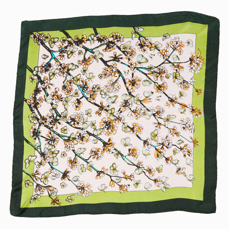 Green Silky Butterfly Headwrap,