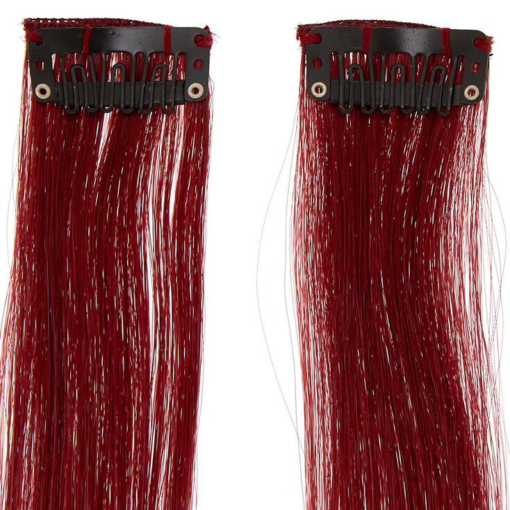Ombre Faux Hair Extensions - Magenta, 2 Pack,