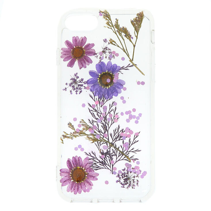 Pressed Flower Glitter Phone Case,