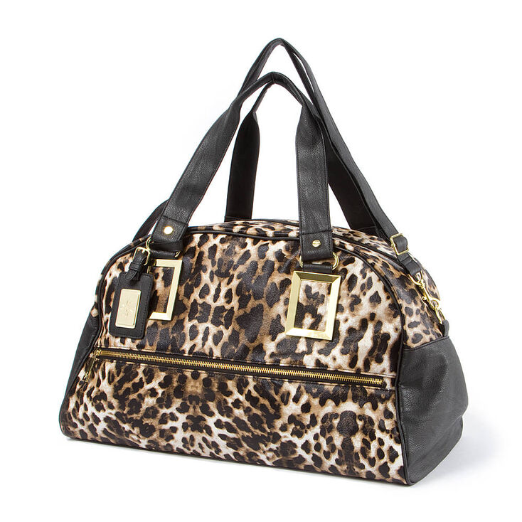 leopard print weekender