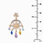 Gold 2&quot; Celestial Chandelier Drop Earrings,