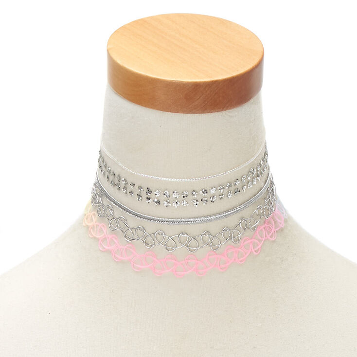 Tattoo Choker Necklace Set - 5 Pack,