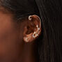 Gold Crystal Celestial Ear Cuff Connector Earring,