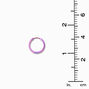 Titanium 12MM Pink Anodized Crystal Hoop Earrings,