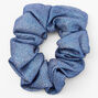 Medium Lurex Hair Scrunchie - Blue,
