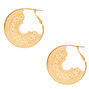 Gold 40MM Filigree Hoop Earrings,