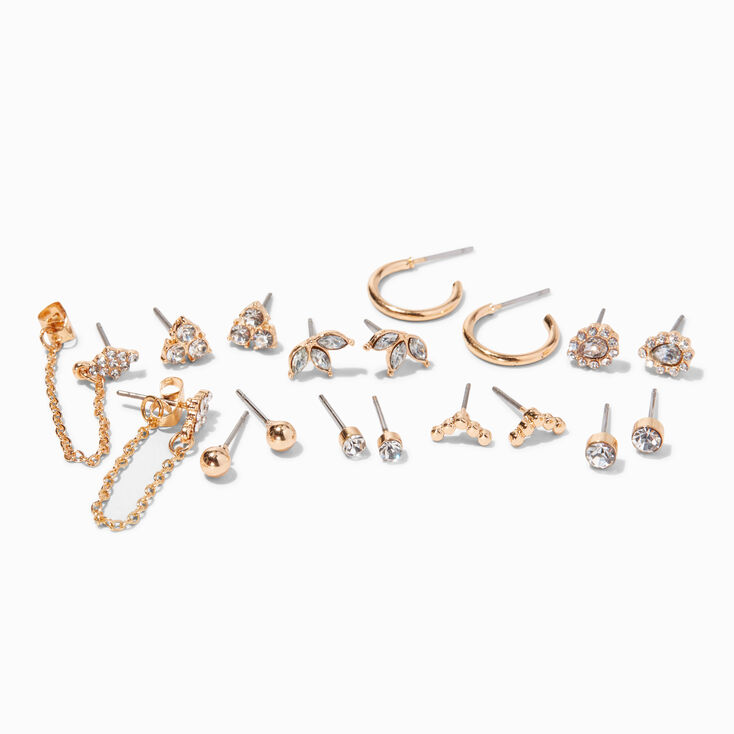 Rose Gold-Tone Vine Ear Jacket Earrings,