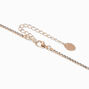 Rose Gold Mini Drip Crystal Fringe Statement Necklace &amp; Drop Earrings Set - 2 Pack,