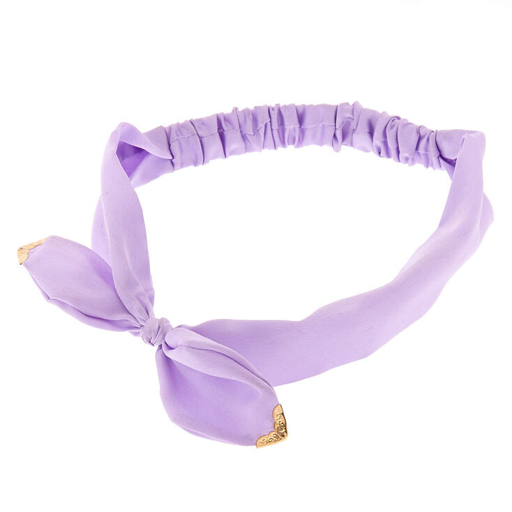 Lilac Satin Bow Headwrap,