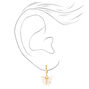 Gold 10MM Butterfly Huggie Hoop Earrings,