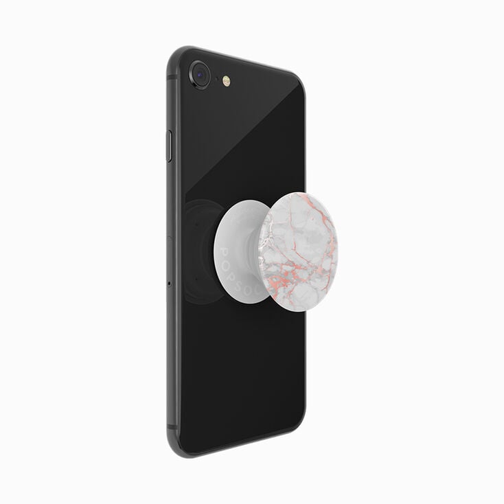 PopSockets&reg; Swappable PopGrip - Rose Gold Lutz Marble,