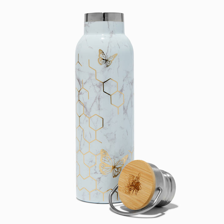 Butterflies &amp; Honeycomb Stainless Steel Water Bottle,