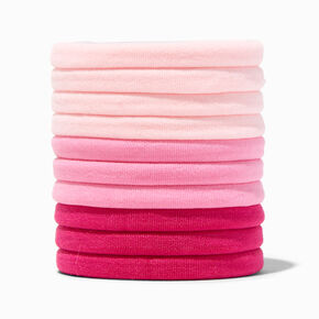 Mixed Pink Rolled Hair Ties - 10 Pack,