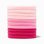 Mixed Pink Rolled Hair Ties - 10 Pack,