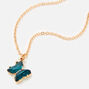 Butterfly Birthstone 16&quot; Gold Pendant Necklace - September,