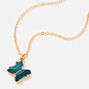 Butterfly Birthstone 16&quot; Gold Pendant Necklace - May,