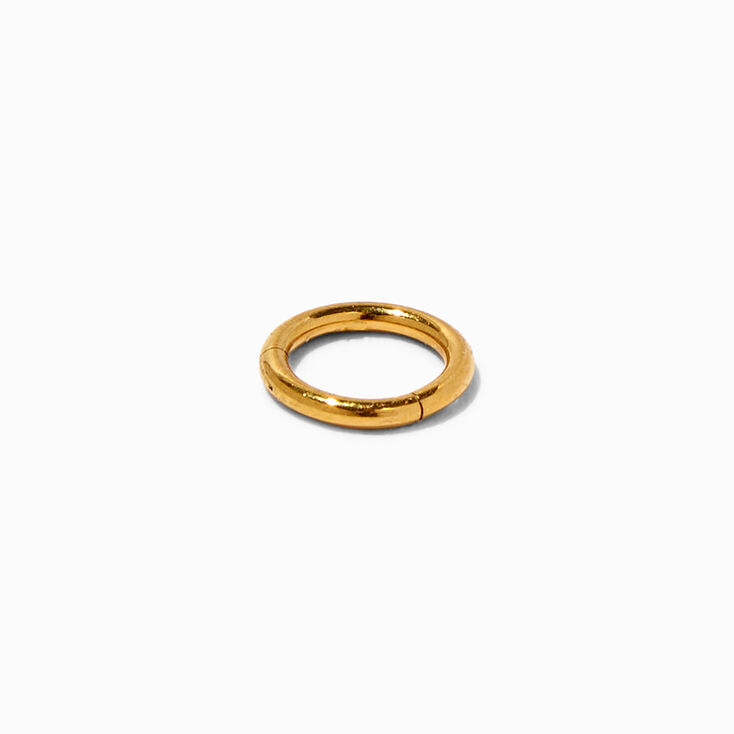 Gold-tone 16G Mini Clicker Hoop Rook Earring,