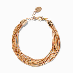 Gold Snake Multi-Strand Chain Bracelet,