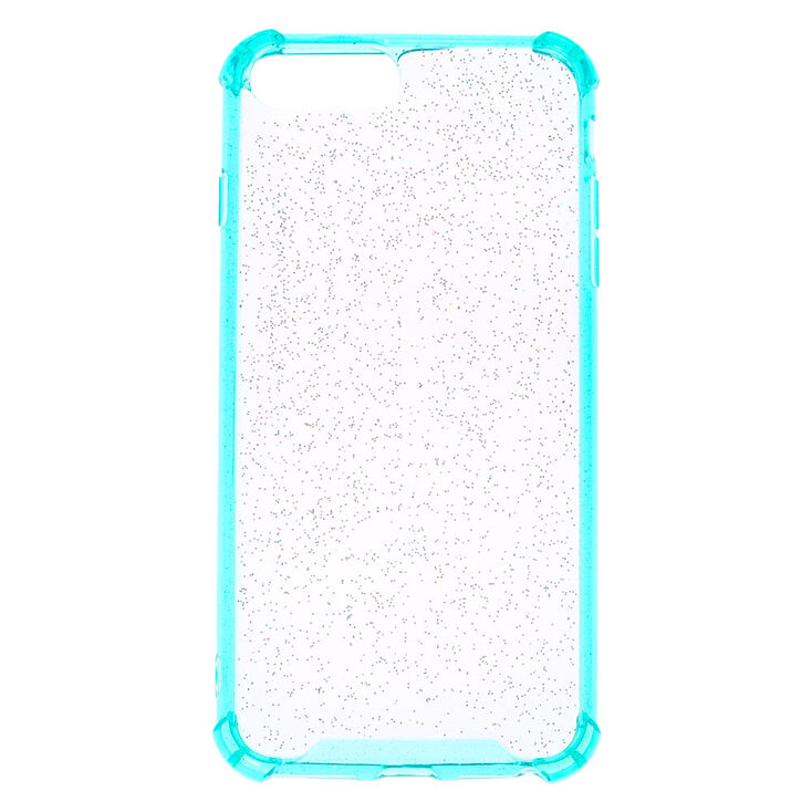 Clear Mint Glitter Protective Phone Case - Fits Iphone 6/7/8 Plus,