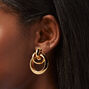 Gold-tone Intertwined Drop Earrings ,