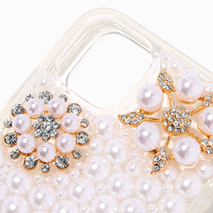 Crystal &amp; Pearl Flowers Bling Phone Case - Fits iPhone&reg; 11,
