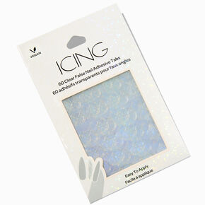 Vegan Faux Nail Clear Adhesive Tabs - 60 Pack,