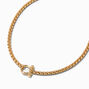Gold-tone Toggle Pendant Necklace,