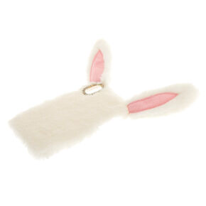 White Fur Bunny Phone Case - Fits iPhone X/XS,