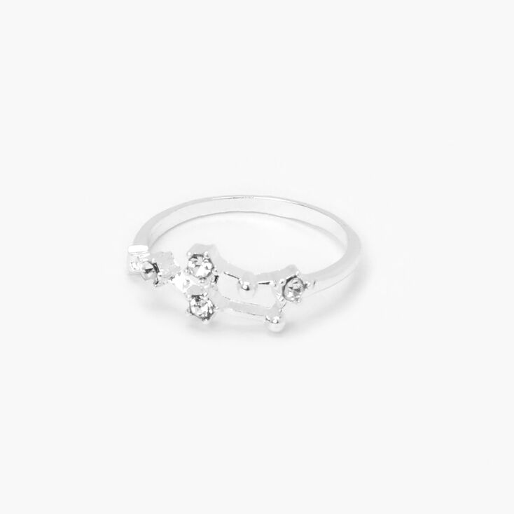 Silver Embellished Celestial Midi Ring,