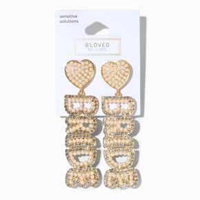 Pearl &amp; Crystal Bride 2.5&quot; Drop Earrings,