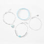 Silver &amp; Blue Butterfly Charm Bracelet Set - 4 Pack,