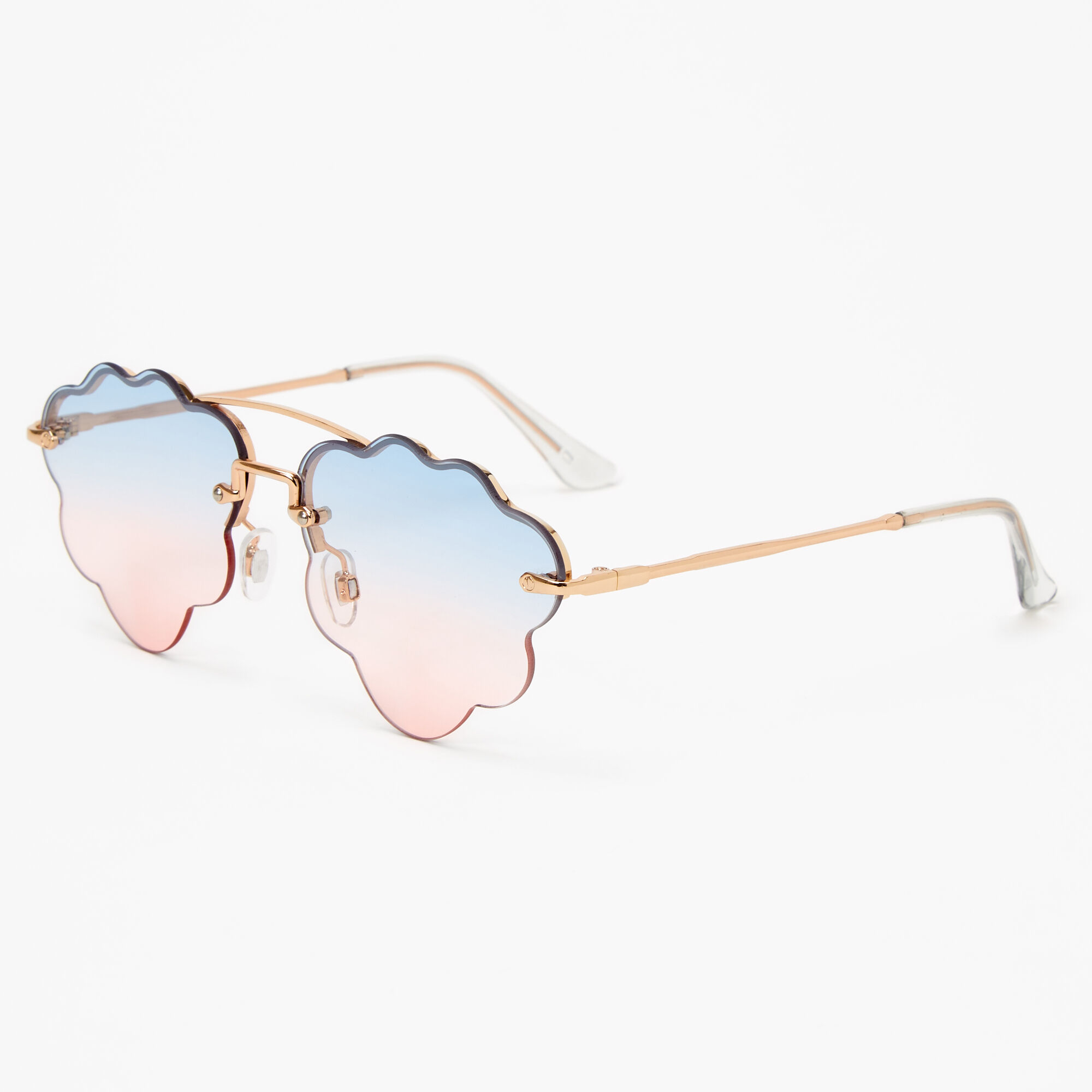 Gold Blue Pink Ombre Cloud Sunglasses Icing US